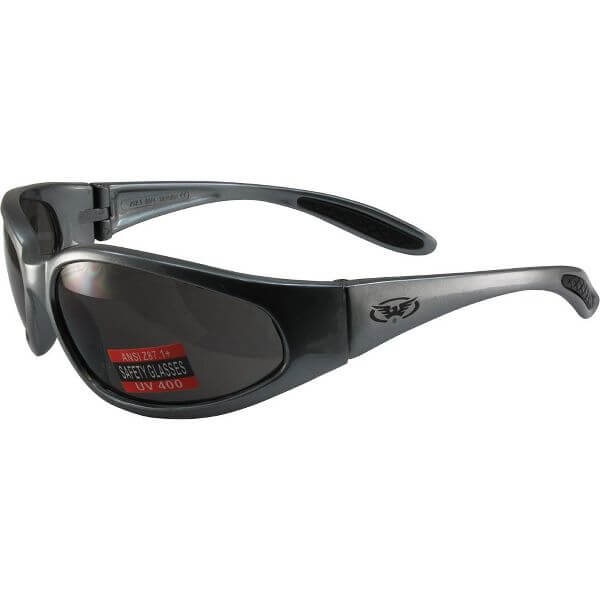 Hercules Safety Motorcycle Glasses with Gray Lenses