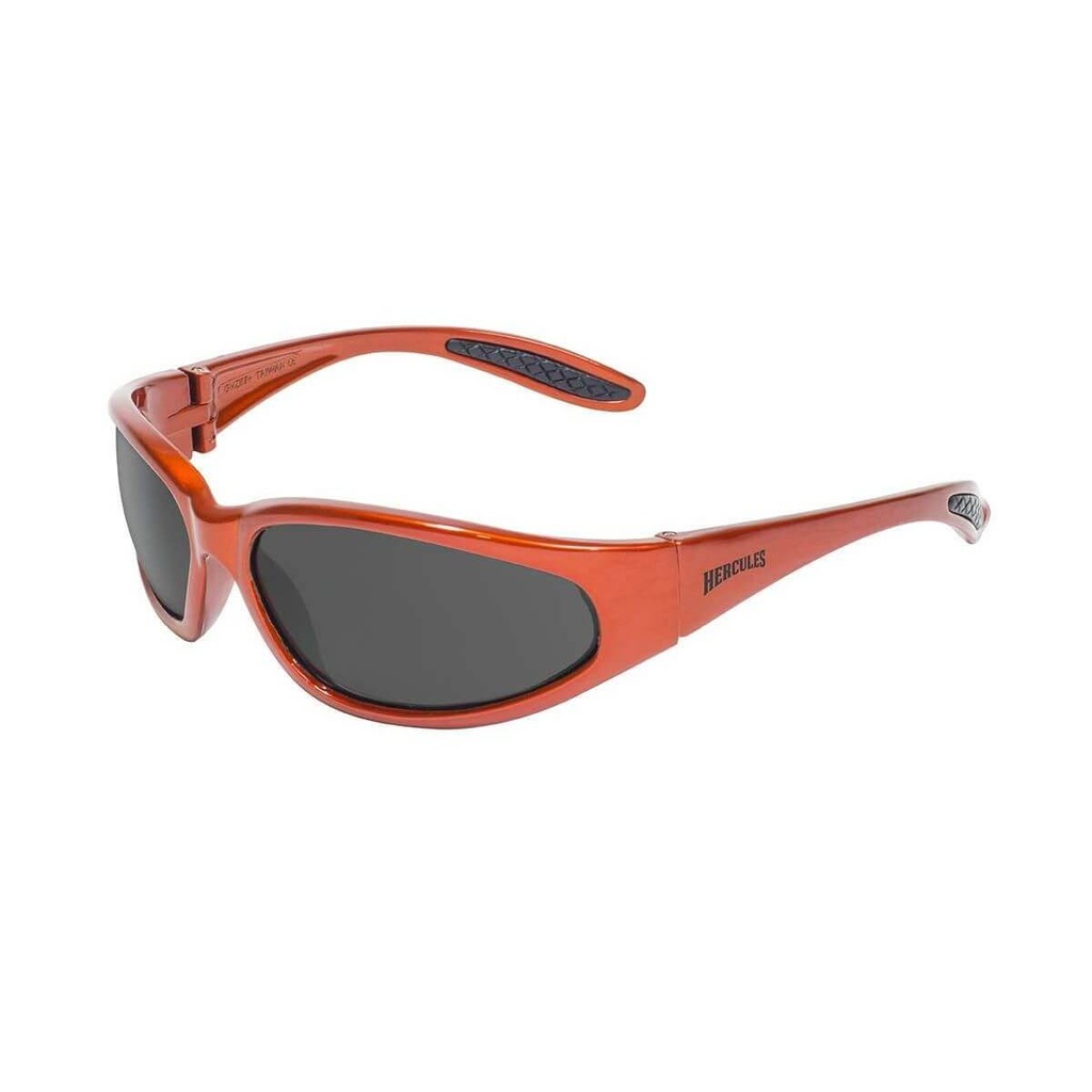 Hercules Safety Motorcycle Glasses, Orange w/ Smoke Lenses