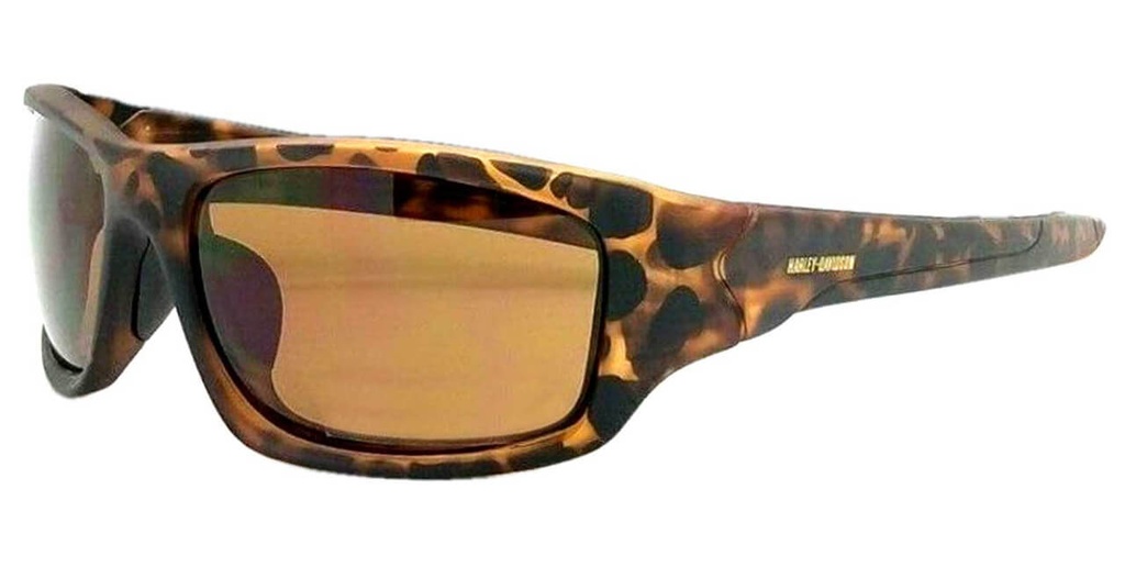 Sport Wrap Sunglasses, Matte Havana Frames &amp; Brown Lenses