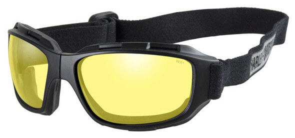 Bend Yellow Lens Goggles, Collapsible Black Frames