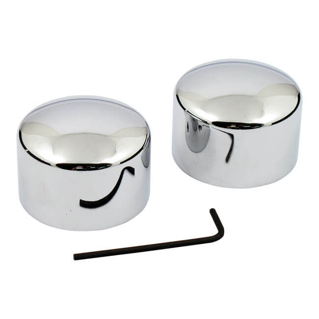 Front Axle Nut Cover Kit, Chrome