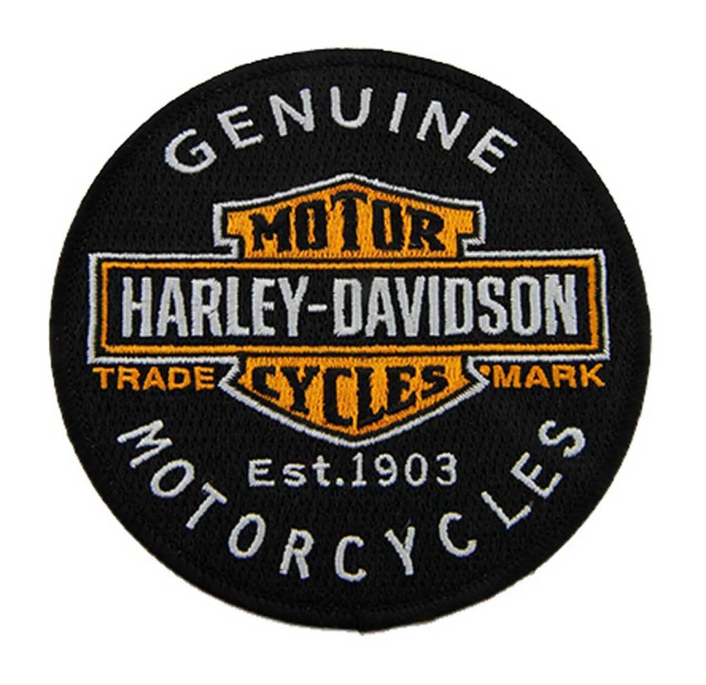 Embroidered Genuine Motorcycles Bar &amp; Shield Emblem Patch