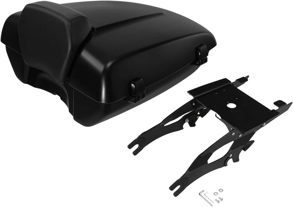 Matte Black Low Profile Quick Release Trunk w/Sissy Bar Pad Mount Rack