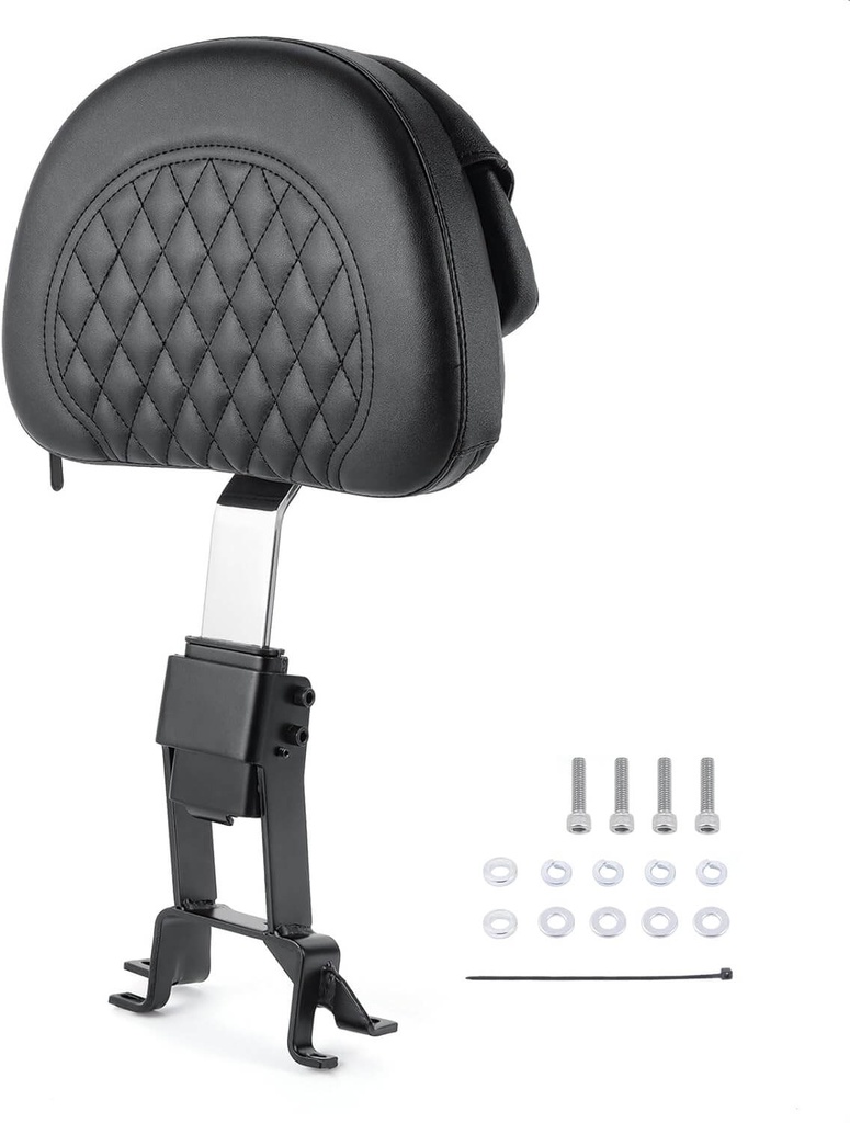 Adjustable Driver Backrest Rider Backrest Plug-In Backrest Compatible With Indian Chief Classic, Chieftain, Roadmaster, Chief Vintage, Chief Dark Horse, Springfield 2014-2024