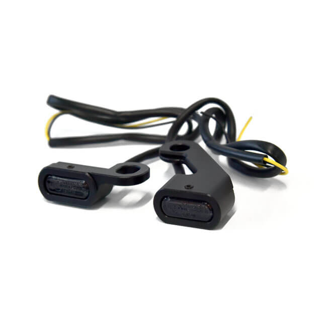 Fastline, Below Bar LED Turn Signal Set, Black