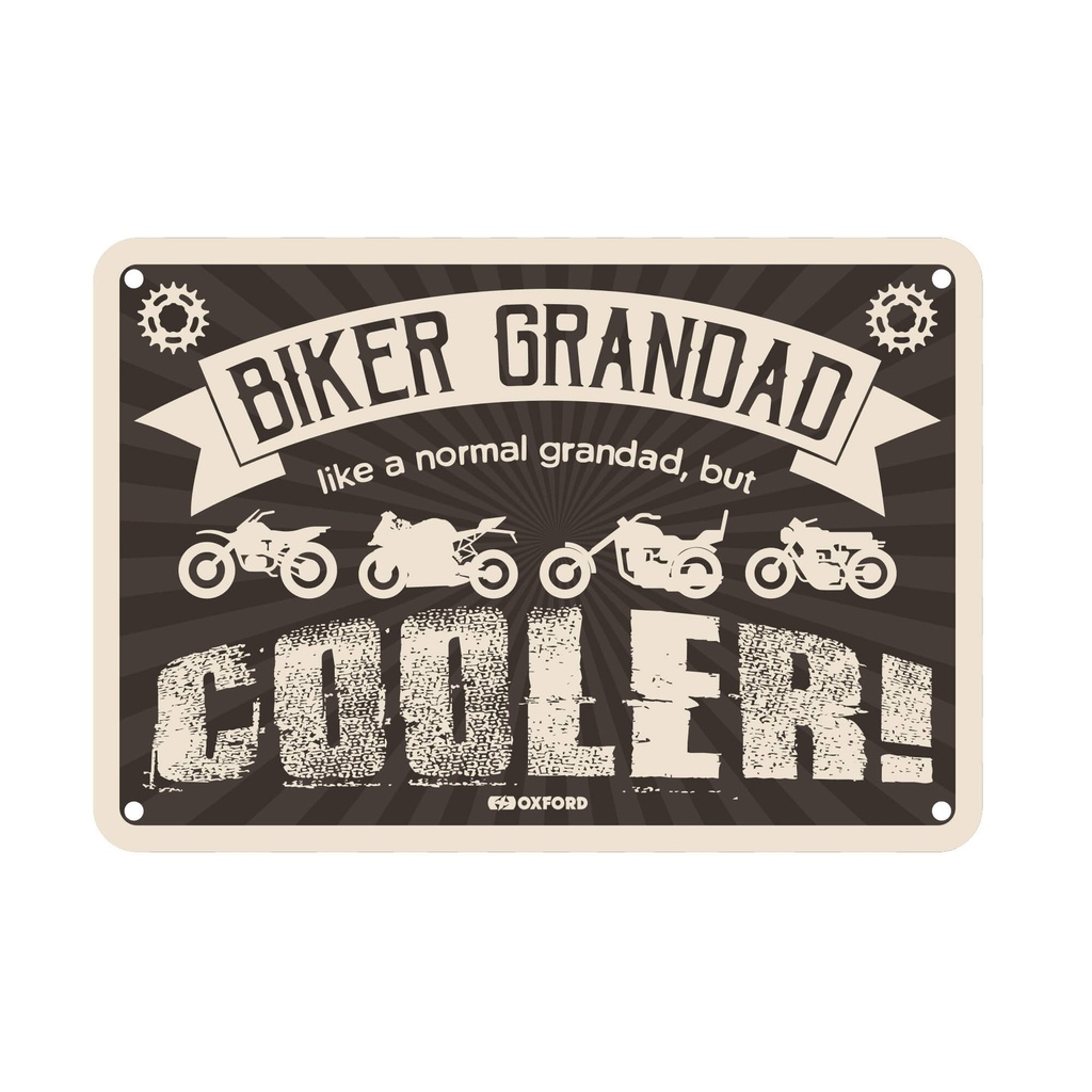 Biker Grandad Garage Metal Sign