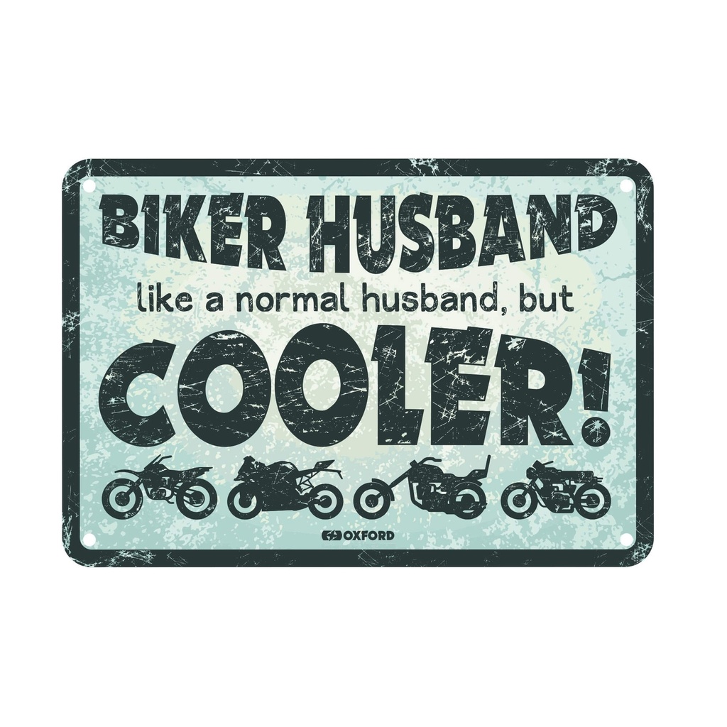 Biker Husband Garage Metal Sign