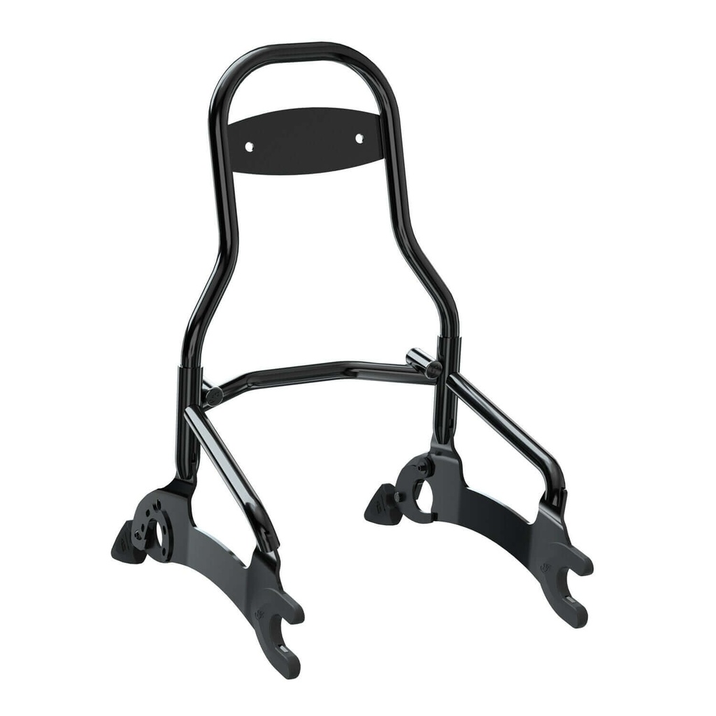 Steel 12 in. Universal Quick Release Passenger Sissy Bar, Thunder Black