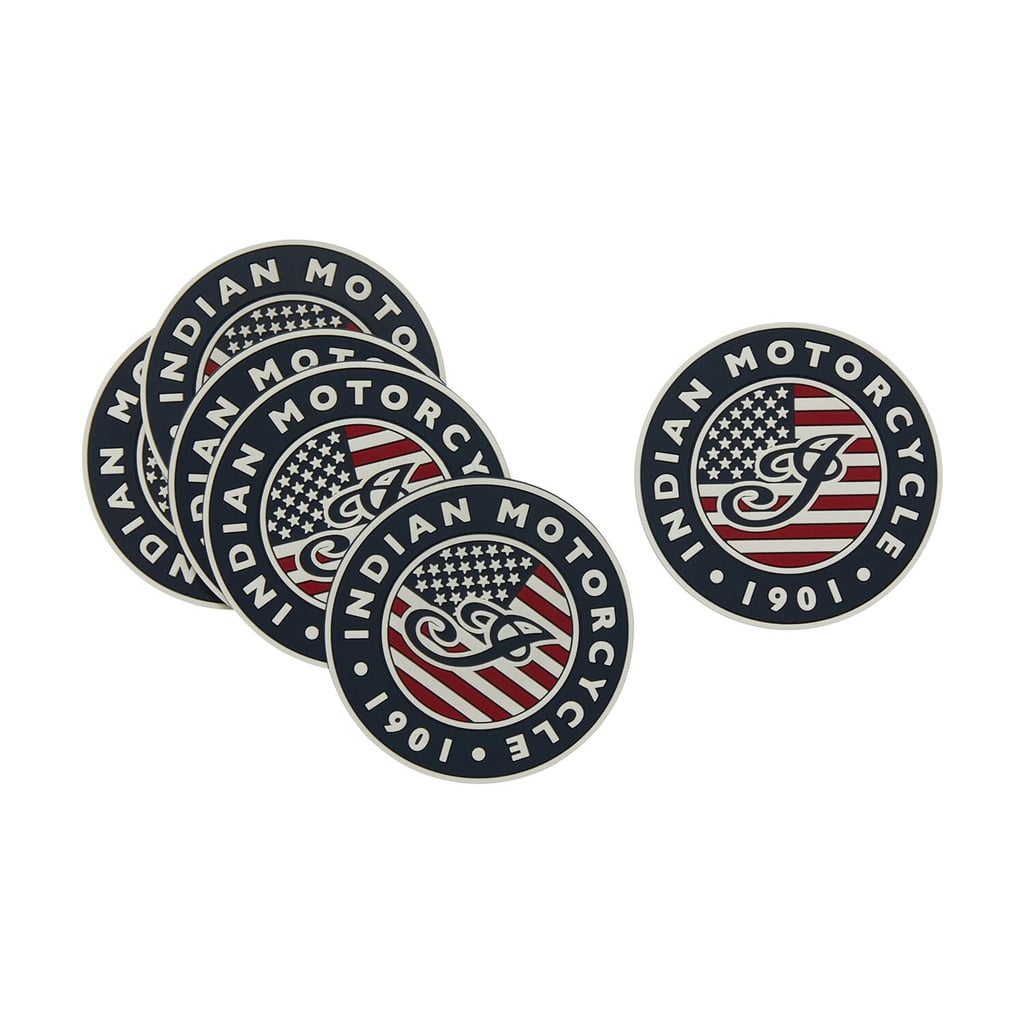 USA Flag Logo Coasters, Set of 6