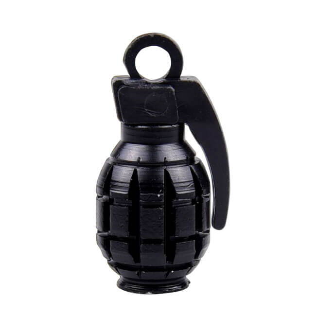 Hand Grenade Valve Caps, Black