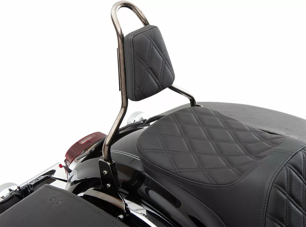 Tapered Backrest Pad for Round Sissy Bars, Diamond, Black