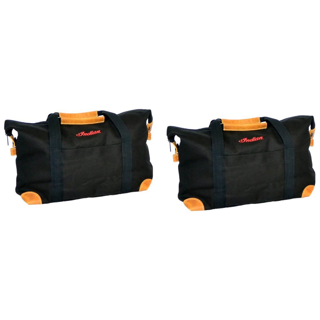 Deluxe Saddlebag Travel Bags in Black, Pair