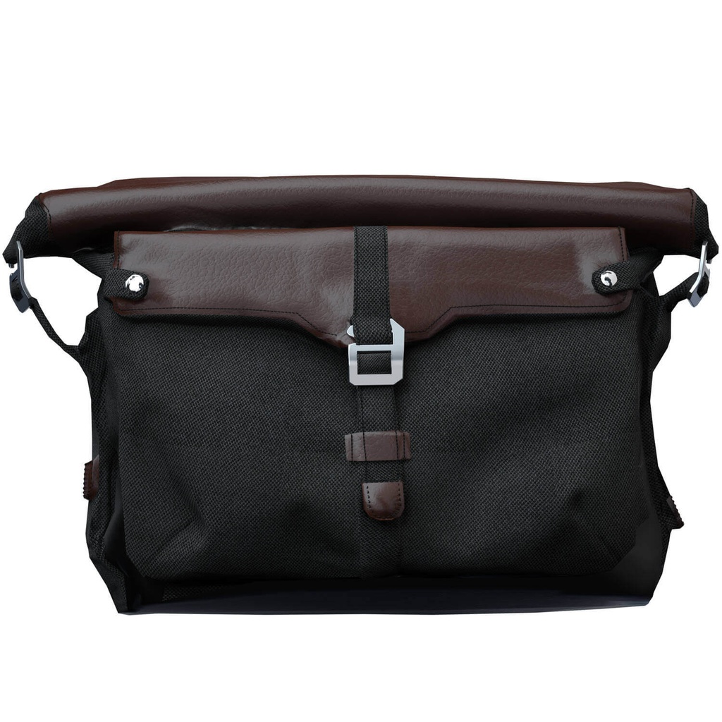 All-Weather Vinyl Messenger Bag with Shoulder Strap