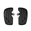 Rider Floorboards with Inlays in Gloss Black, Pair
