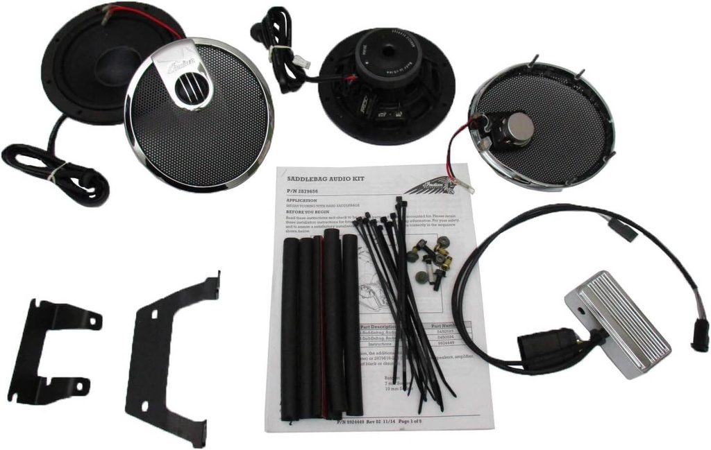 Saddlebag Audio Kit, Chrome