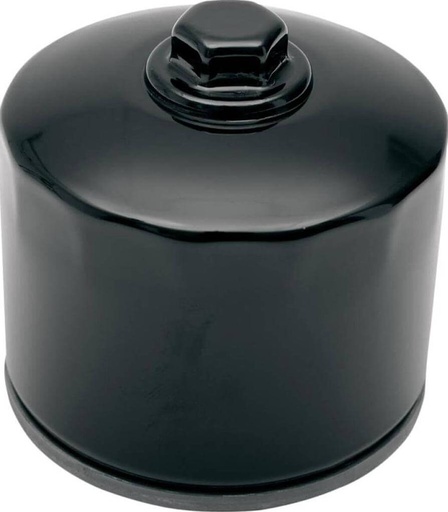 [0712-0132] Oljefilter w/nut for Harley-Davidson FLH,XL, Svart