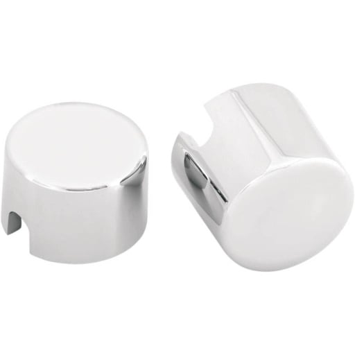 [0214-0450] Axle Caps, Chrome, Rear, Pair, 00-07 Softail