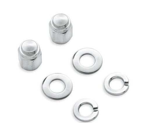 [45813-03] Chrome Fork Axle Retainer Nut Kit