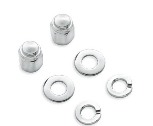 [45813-03] Chrome Fork Axle Retainer Nut Kit