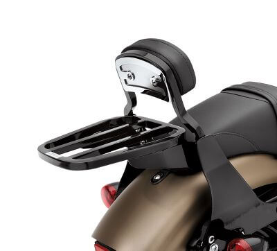 [53510-07] Gloss Black Tapered Luggage Rack, Softail