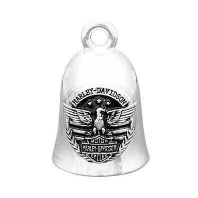 [HRB073] .925 Silver Eagle &amp; Stripes B&amp;S Silver Ride Bell