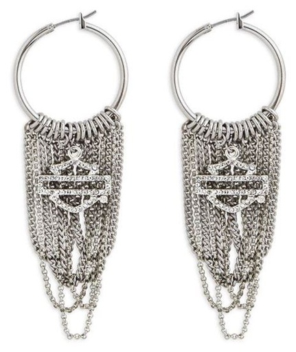 [97761-11VW     ] Earrings Multi Chain Hoop