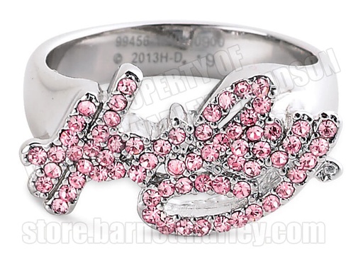 Pink Label Crystal Harley Ring