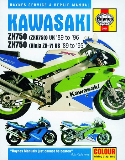 [97-2054] Reparasjonshåndbok/Manual, ZXR750 H-J, ZXR750R K-M 89-96