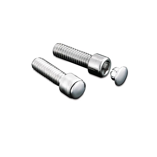 [8114] Hot Spots Custom End Plugs, Chrome for 1/4&quot; Allen Bolt