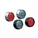 L.E.D. Rear Turn Signal Inserts, Bullet Style with Chrome Bezels