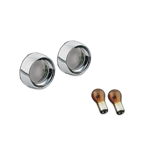 [2270] Deep Dish Bezels with Smoke Lenses &amp; Amber 2-Circuit Bulbs