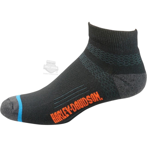 [D99203270-001] Mens Comfort Cruiser UltraDri Low Cut Riding Poly Blend Socks, Black