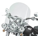 King-Size Nostalgic H-D Detachables Windshield for FL Softail Models, 20", Light Smoke