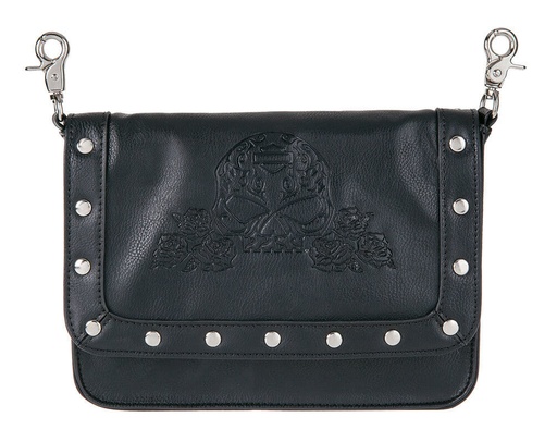 [HDWBA11078-BLK] Rosalita Embossed Sugar Skull Hip Bag