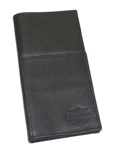 [HD832] Bar &amp; Shield Travel Wallet Black Leather