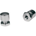 Chrome Seat Bolts and Mounting Nuts, Pair