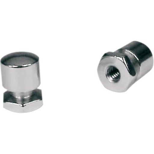 [0820-0020] Chrome Seat Bolts and Mounting Nuts, Pair