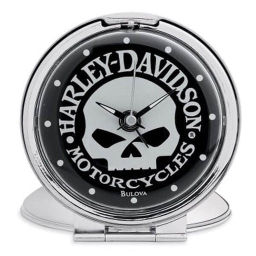 [99361-10V] Willy G Skull Travel Clock