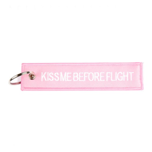 [545667] Kiss Me Before Flight Keychain
