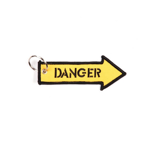 [545669] Danger Keychain