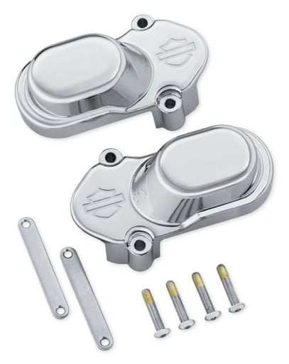 [46399-05A] Bar &amp; Shield Logo Rear Axle Cover Kit, Chrome