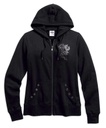 Women's Embellished Scroll Skull Hoodie