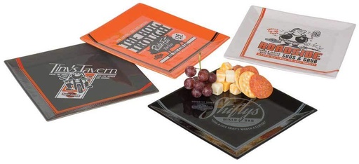 [HDL-18575] Pit Stop Snack Plate Set, Set of 4