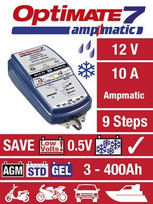 [TM-254] Optimate 7 Ampmatic Batterilader 12V 10Amp