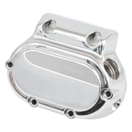 [960153] Transmission End Cover Smooth, Cable Clutch, Chrome