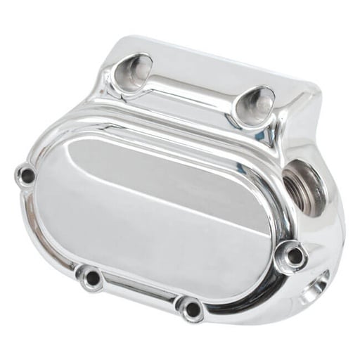 [960153] Transmission End Cover Smooth, Cable Clutch, Chrome