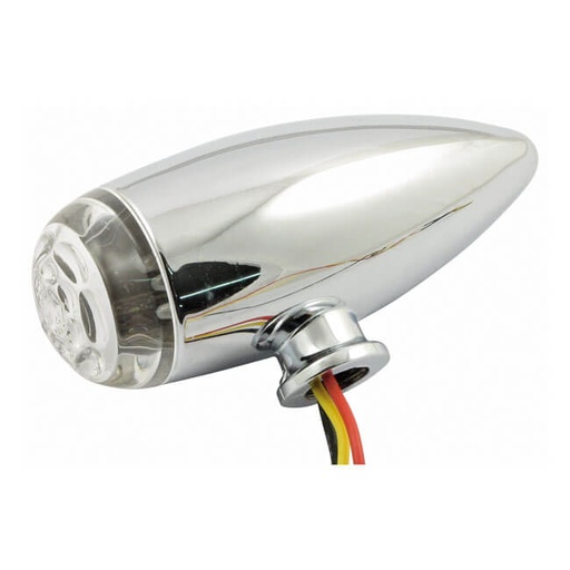 [913947] Micro LED Bullet Taillight, Chrome