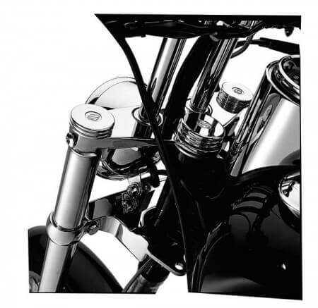 [45002-98] Upper Fork Nut Covers, Chrome