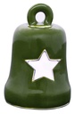 Green & White Star Ride Bell