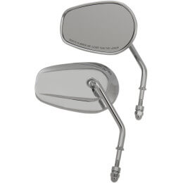 [0640-1307] OEM-Style Teardrop Mirror, Short Stem, Chrome